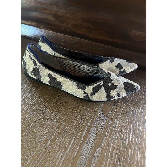 Rothy's The Point Ash Grey Camo Print Flats RARE RETIRED Size 10.5 - Picture 15 of 16
